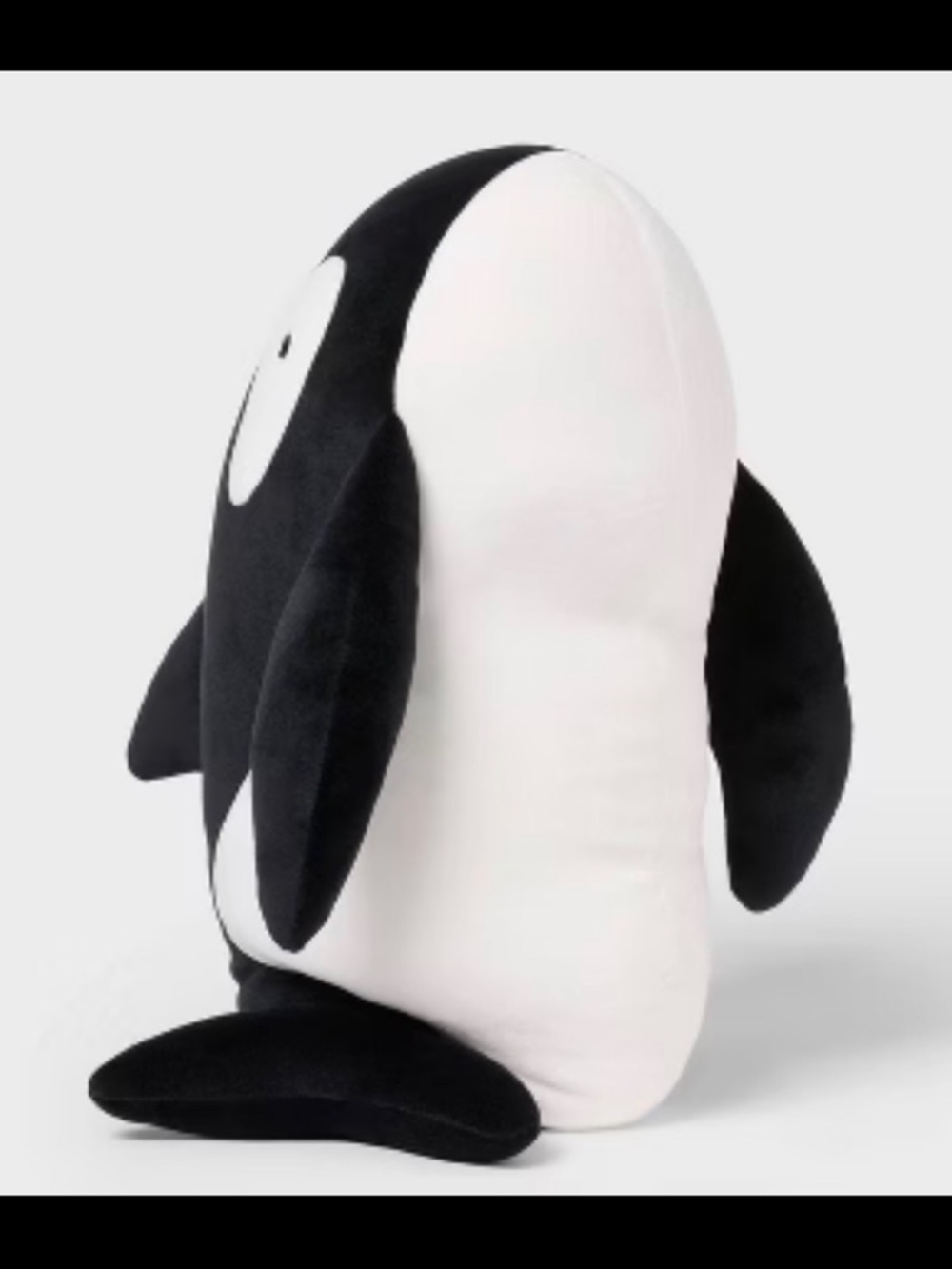 Pillowfort Black and White Orca Plush Stuffed Animal - Picture 2 of 3